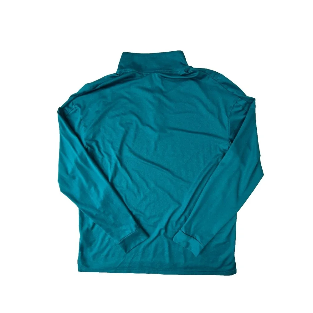 Nike Pro Dri-FIT 1/4 Zip Pullover Womens Large Teal Long Sleeve Athletic Top